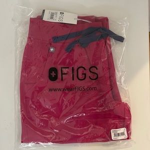 Brand new FIGS jogger scrub pants in pink. Never worn. Size XS.